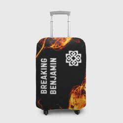 Чехол для чемодана 3D Breaking Benjamin и пылающий огонь