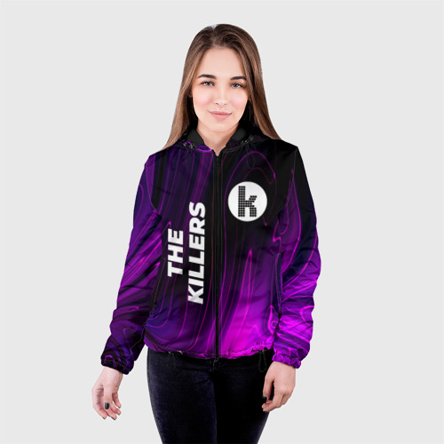 Женская куртка 3D The Killers violet plasma, цвет черный - фото 3