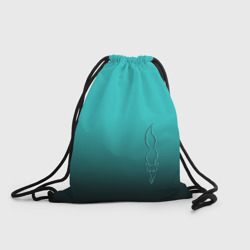 Рюкзак-мешок 3D Силуэт лисы на градиентном фоне