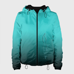 Силуэт лисы на градиентном фоне – Женская куртка 3D с принтом купить со скидкой в -10%