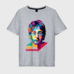 Мужская футболка хлопок Oversize John Lennon картина абстракция