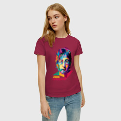 Женская футболка хлопок John Lennon картина абстракция - фото 2