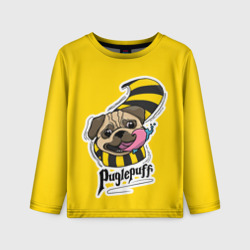 Детский лонгслив 3D Puglepuff Dogwarts yellow