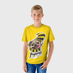 Детская футболка 3D Puglepuff Dogwarts yellow - фото 2