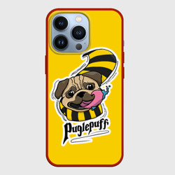 Чехол для iPhone 13 Pro Puglepuff Dogwarts yellow