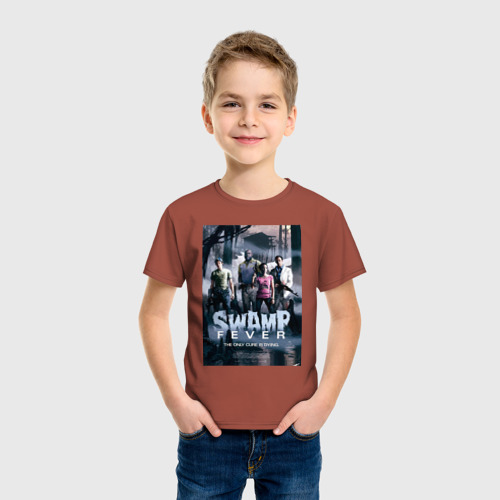 Детская футболка хлопок Left 4 Dead Swamp Fever, цвет кирпичный - фото 3