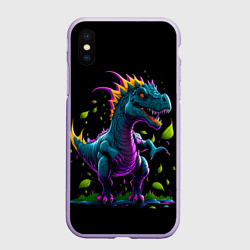 Чехол для iPhone XS Max матовый Динозавр фэнтези