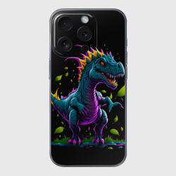 Чехол для iPhone 15 Pro силиконовый с защитой камеры Динозавр фэнтези