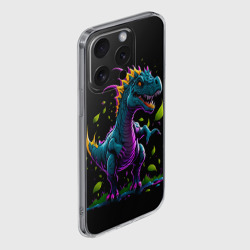 Чехол для iPhone 15 Pro силиконовый с защитой камеры Динозавр фэнтези - фото 2