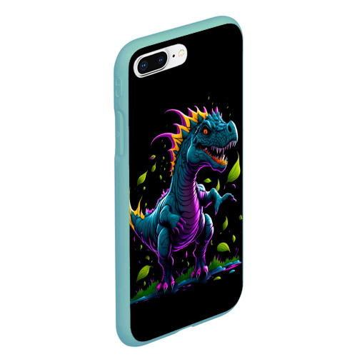Чехол для iPhone 7Plus/8 Plus матовый Динозавр фэнтези, цвет мятный - фото 3