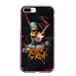 Чехол для iPhone 7Plus/8 Plus матовый Rock'n'roll Simpsons