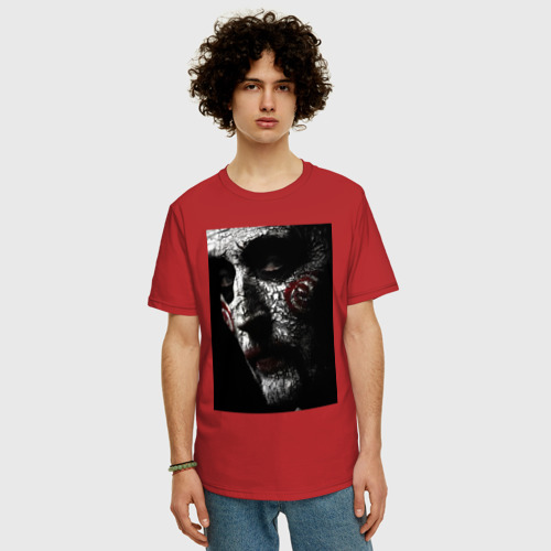 Мужская футболка хлопок Oversize с принтом Пила 8, фото на моделе #1