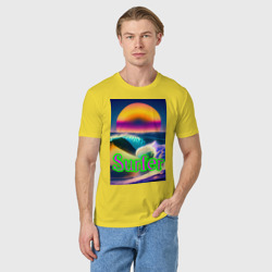 Мужская футболка хлопок Серфинг на закате - фото 2