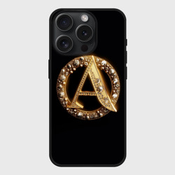 Чехол силиконовый для Apple iPhone 15 Pro матовый Ювелирная буква А