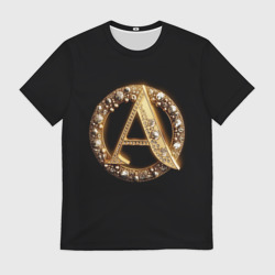 Мужская футболка 3D Ювелирная буква А