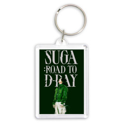 Брелок прямоугольный 35*50 Suga Road to d day