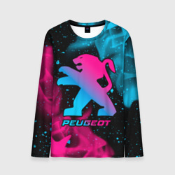 Мужской лонгслив 3D Peugeot - neon gradient