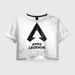Женская футболка Crop-top 3D Apex Legends с потертостями на светлом фоне