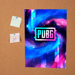 Постер PUBG неоновый космос - фото 2