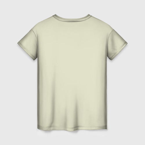 Женская футболка 3D с принтом Зеленый робо-бургер, вид сзади #1