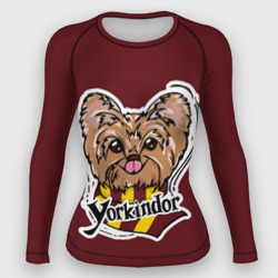 Женский рашгард 3D Yorkindor Dogwarts red