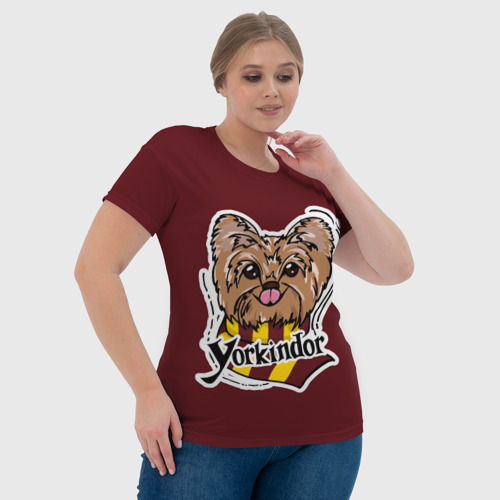 Женская футболка 3D Yorkindor Dogwarts red, цвет 3D печать - фото 6