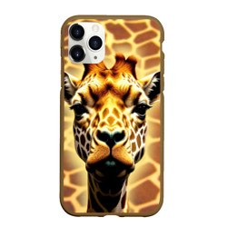 Чехол для iPhone 11 Pro Max матовый Жирафа