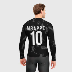 Мужской рашгард 3D Килиан Мбаппе на фоне футбола - фото 2