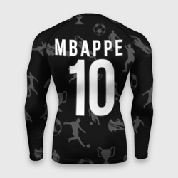 Мужской рашгард 3D Килиан Мбаппе на фоне футбола