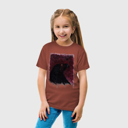 Детская футболка хлопок Орёл с шрамом на красном фоне - фото 2