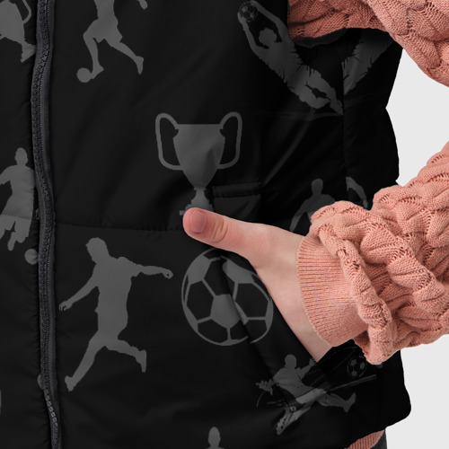Детский жилет утепленный 3D Неймар На фоне футбола, цвет черный - фото 6