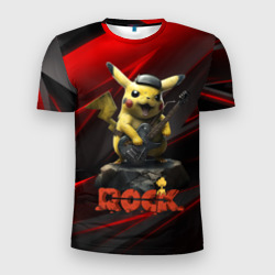 Мужская футболка 3D Slim Pikachu Rock style