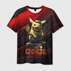 Мужская футболка 3D Pikachu Rock style