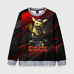 Детский свитшот 3D Pikachu Rock style