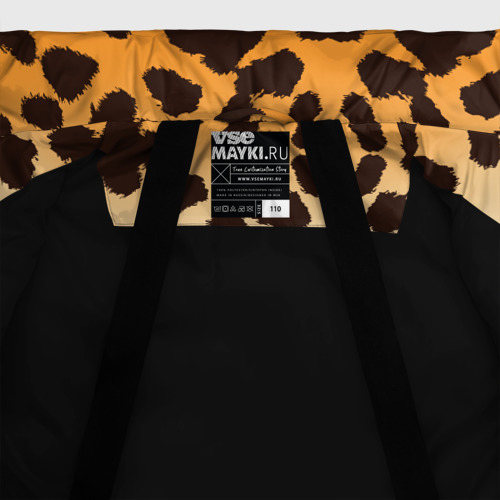 Зимняя куртка для девочек 3D Цвет леопарда, цвет черный - фото 7