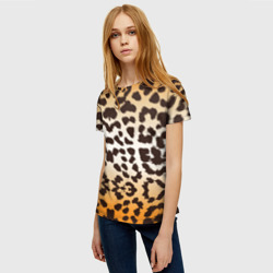 Женская футболка 3D Цвет леопарда - фото 2
