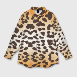 Женская рубашка oversize 3D Цвет леопарда