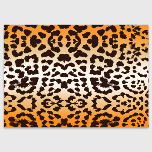 Поздравительная открытка Цвет леопарда, цвет белый