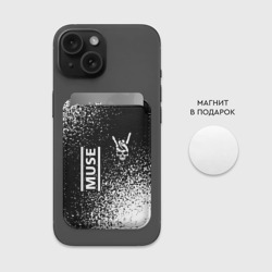 Картхолдер Magsafe магнитный Muse и рок символ на темном фоне - фото 2