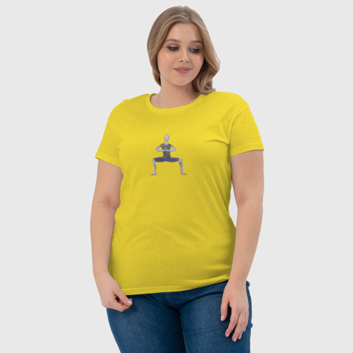 Женская футболка хлопок с принтом Легкая рудрасана, фото #4