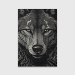 Обложка для паспорта матовая кожа Волк в стиле тату