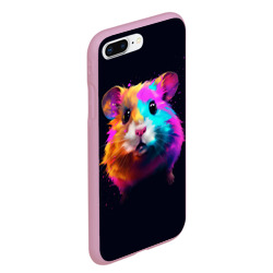 Чехол для iPhone 7Plus/8 Plus матовый Хомяк в неоновых красках - фото 2