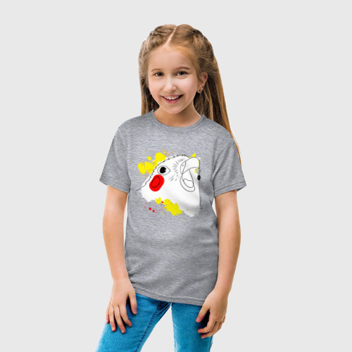 Детская футболка хлопок с принтом Вопящий попугай, вид сбоку #3
