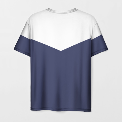 Мужская футболка 3D Firm бело-синий, цвет 3D печать - фото 2
