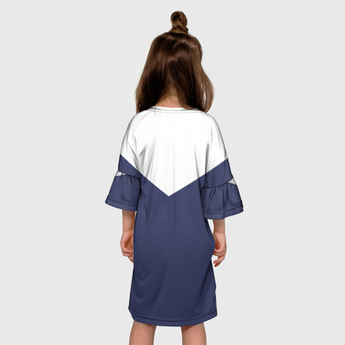 Детское платье 3D Firm бело-синий, цвет 3D печать - фото 5