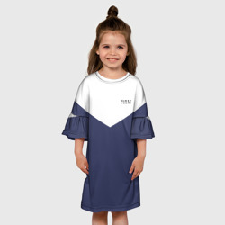Детское платье 3D Firm бело-синий - фото 2