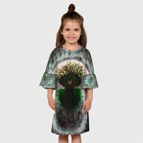 Детское платье 3D Ведьма из леса, цвет 3D печать - фото 4