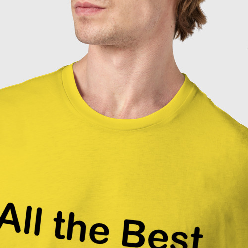 Мужская футболка хлопок с принтом All the best, фото #4