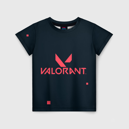 Детская футболка 3D с принтом Valorant игрок, вид спереди #2