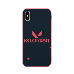 Чехол для iPhone X матовый Valorant игрок